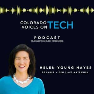 Colorado Voices on Tech podcast cover image featuring Helen Young Hayes