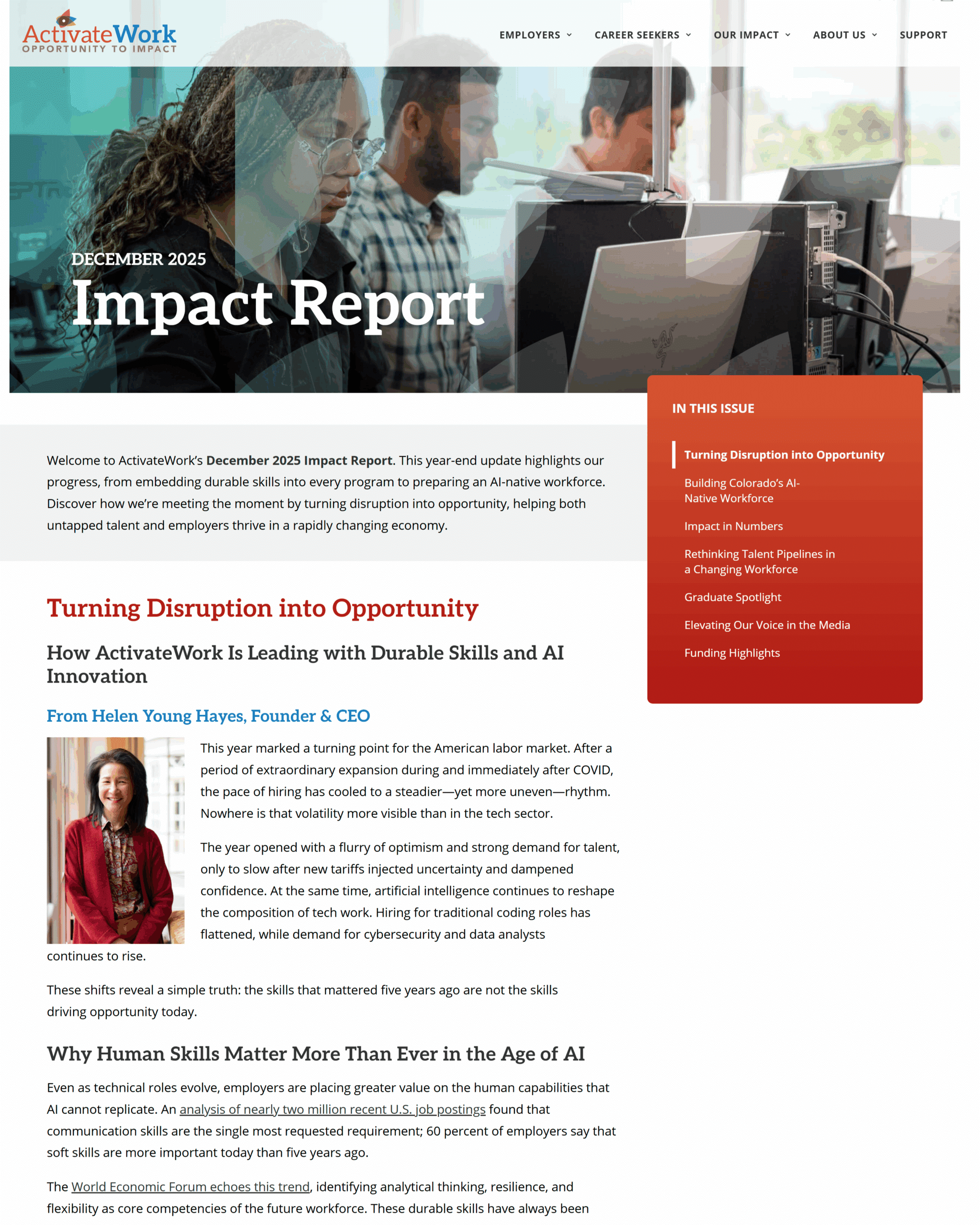 December 2025 Impact Report | ActivateWork