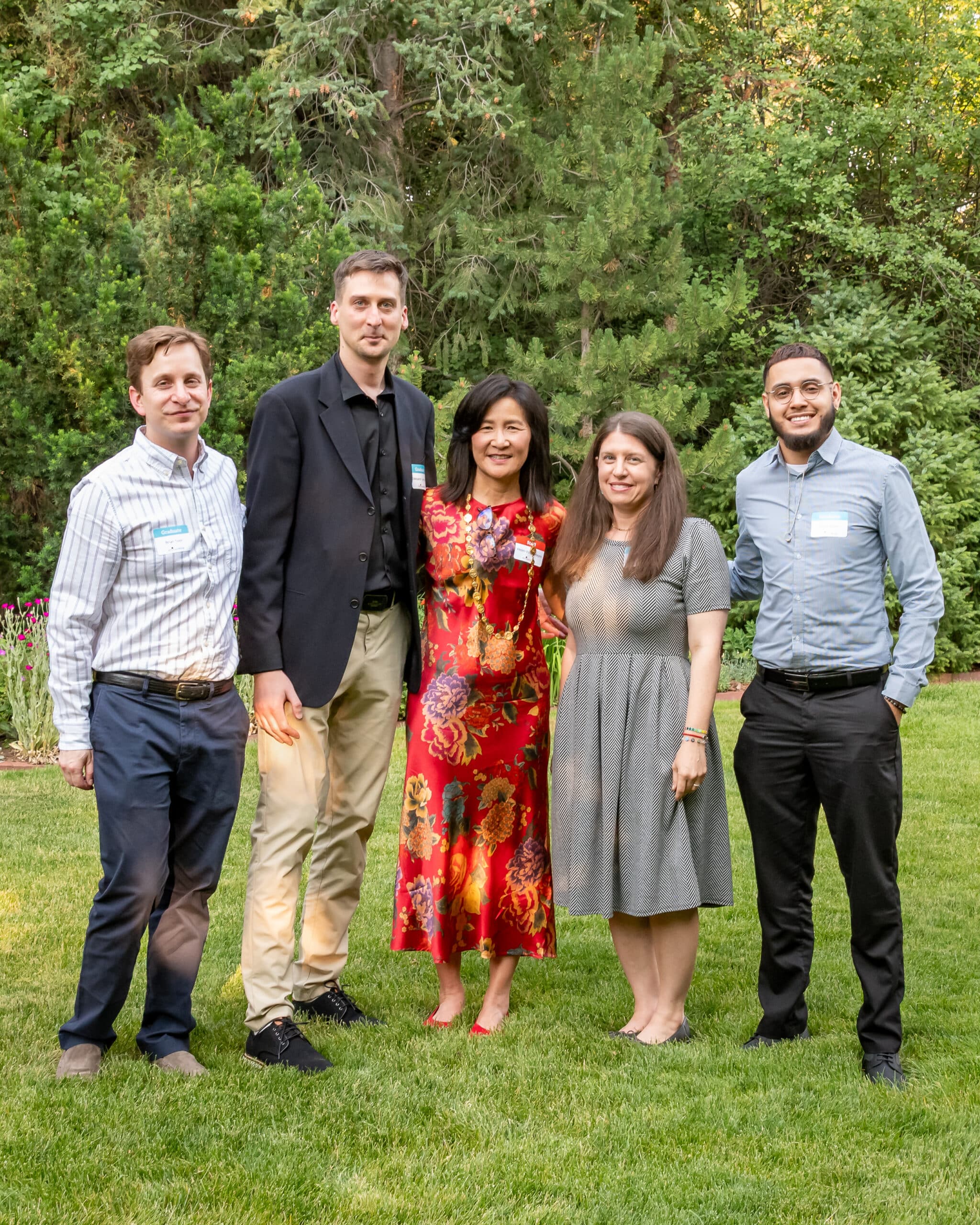 Helen Young Hayes with four ActivateWork alumni at the 10th Anniversary Celebration in June 2026