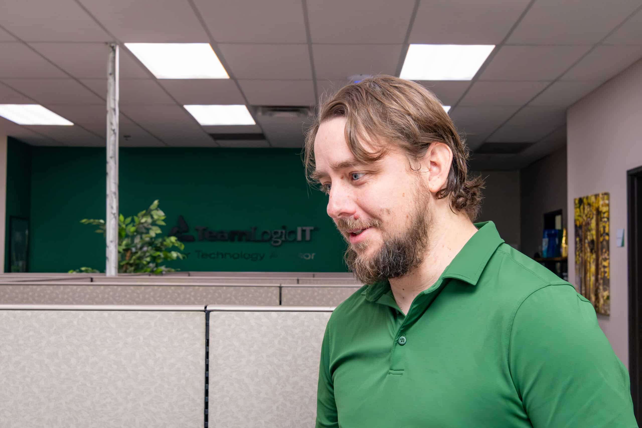 Chief Technology Officer Danny Ramey in TeamLogic IT of West Denver’s new office in Arvada, CO.